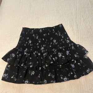 Wayf Black and White Bubble Mini Skirt